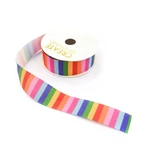 22mm Rainbow Stripe Grosgrain Ribbon BRS075