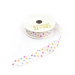 16mm Stars Printed Cross Grain Ribbon BRS078