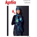 TX063 Katia Darling 4 Ply Crochet Hat Scarf