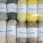 Fiddlesticks Mini Marble 8 Ply Yarn – Pack 1 – Neutrals & Yellow