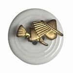 Button - 18mm Gold Witch