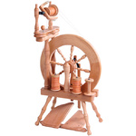 Traveller Spinning Wheel Double Treadle Double Drive Natural