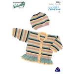 K0806 - Cardigan & Hat in Baby Haven 4 Ply