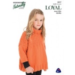 K317 - Child's Poncho-Jumper in Loyal Aran/10 Ply DK/8Ply