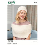 N1387 Loose Fitting Jumper with 3/4 Sleeves 8 Ply