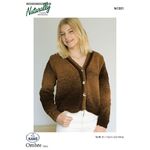 N1551 Cropped V Neck Jacket in Nako Ombre 12 Ply 