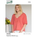 N1556 Short Sleeve V Neck Sweater