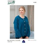 N1570 - Oversized Cardigan in Big Natural Colours 14ply