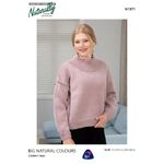 N1571 - Oversized Sweater in Big Natural Colours 14ply