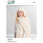 N1601 Sumptuous Cable (Cabel) Scarf & Beanie