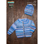 K472 - Raglan Cardigan and Hat in Mistral Baby 4ply
