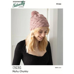 Chaska Muhu Chunky Sideways Cable Pom Pom Beanie