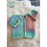 Little Granny Hexagon Cardigan in Sesia Iride K3001