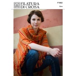 Striped Poncho & Scarf F1002