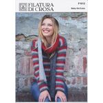 Filatura Di Crosa Striped Pullover & Scarf F1012 - DISCONTINUED