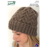 N1764 Cable Beanie Pattern – Naturally NZ Possum Fusion DK