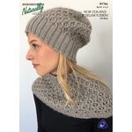 N1766 Hat & Shoulder Cowl Set – Naturally NZ Possum Fusion DK