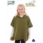 K740 - Hooded Poncho in Loyal Aran/10 Ply