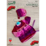 K379 - Kids Dress & Bonnet in Gallipoli 4 Ply