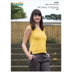 N1457 - Side Split V-Neck Top in Bio Sesia 3 10 Ply Pattern