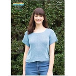 N1463 - Short Sleeve Sweater in Bio Sesia 3 10 Ply Pattern
