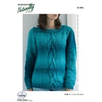 N1495 Large Cable Sweater in Nako Ombre 12 ply N1495
