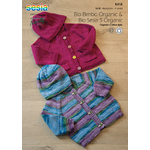 K415 Raglan Cardigan & Hat in Bio Bimbo Organic Cotton 4 Ply