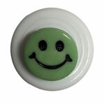 Button - 15mm Smiley Lime Green