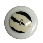 Button - 19mm Black and Cream Tiger