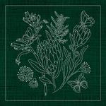 Australian Native Flowers – AN01 Sashiko Panel