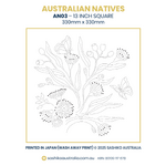 Australian Native Flowers – AN03 Sashiko Panel