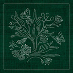 Australian Native Flowers – AN03 Sashiko Panel
