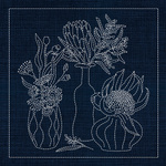 Australian Native Flowers – AN04 Sashiko Panel