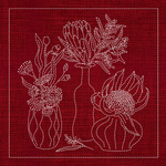 Australian Native Flowers – AN04 Sashiko Panel