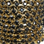 1mm Acrylic Rhinestone Chain - Black