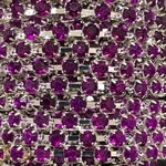 1mm Acrylic Rhinestone Chain - Purple