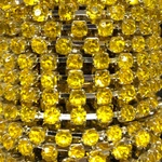 1mm Acrylic Rhinestone Chain - Yellow