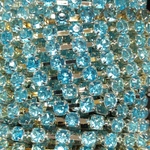 2mm Acrylic Rhinestone Chain - Aqua