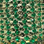 2mm Acrylic Rhinestone Chain - Green