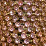 2mm Acrylic Rhinestone Chain - Pale Pink