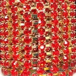 2mm Acrylic Rhinestone Chain - Green