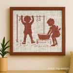 Cross Stitch Chart - La Corde a Linge