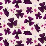 Amethyst Garden - Shamrock on Cream 