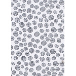 Fabric Piece - K&K White with Black Swirl 99cm x 204cm