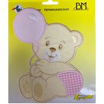 Iron on Motifs - Bear with Balloon Pink