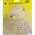 Iron on Motifs - Bear with Pot Yellow