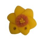 Button - 20mm Yellow Flower