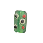 Bead - 12mm Barrel Green/Dots