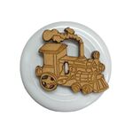 Button -Train Wooden