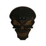 Button -Skull Wooden Button